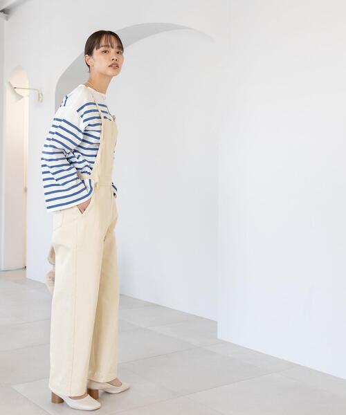 CITEN(シテン)の「<CITEN(シテン)>パネルボーダー ルーズ Tシャツ(Tシャツ/カットソー・レディース・ホワイト/クリーム・FREE)」の11枚目の写真