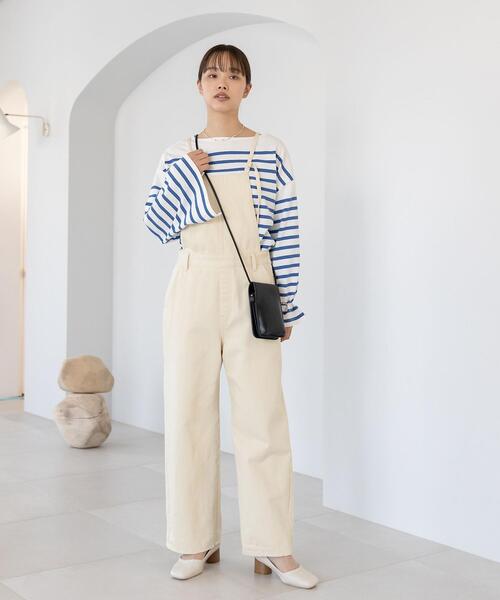 CITEN(シテン)の「<CITEN(シテン)>パネルボーダー ルーズ Tシャツ(Tシャツ/カットソー・レディース・ホワイト/クリーム・FREE)」の13枚目の写真