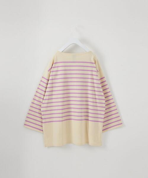 CITEN(シテン)の「<CITEN(シテン)>パネルボーダー ルーズ Tシャツ(Tシャツ/カットソー・レディース・ホワイト/クリーム・FREE)」の14枚目の写真