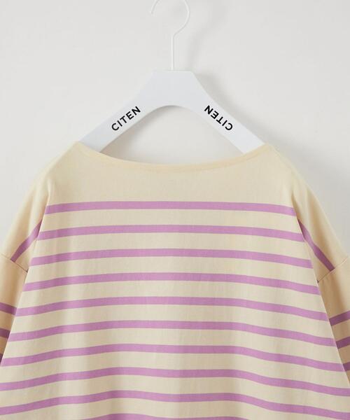 CITEN(シテン)の「<CITEN(シテン)>パネルボーダー ルーズ Tシャツ(Tシャツ/カットソー・レディース・ホワイト/クリーム・FREE)」の15枚目の写真