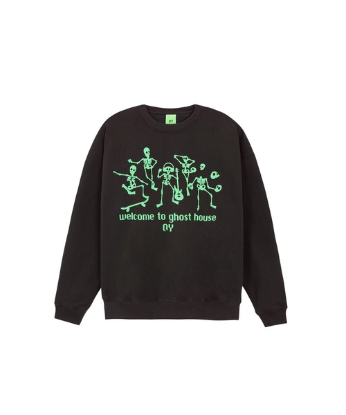 『OY/オーワイ』SKULLFAMILYMTM/スカルキャラクターファミリー長袖プルオーバースウェットシャツ