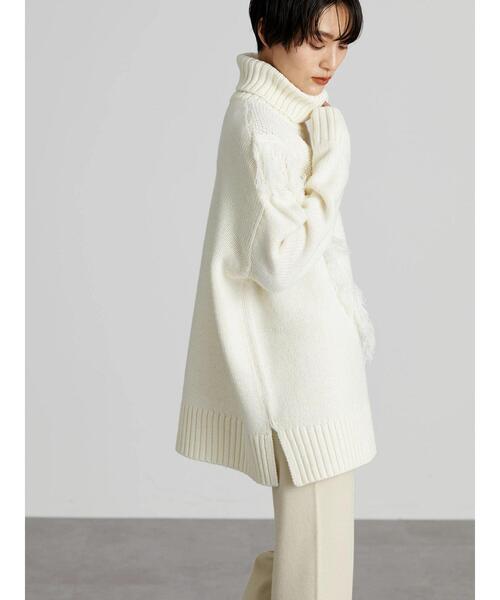 AMERICAN HOLIC(アメリカンホリック)の「フリンジニットプルオーバー(ニット/セーター・レディース・ブラック/オフホワイト・L/M)」の21枚目の写真