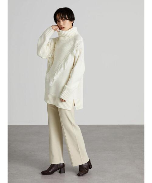 AMERICAN HOLIC(アメリカンホリック)の「フリンジニットプルオーバー(ニット/セーター・レディース・ブラック/オフホワイト・L/M)」の18枚目の写真