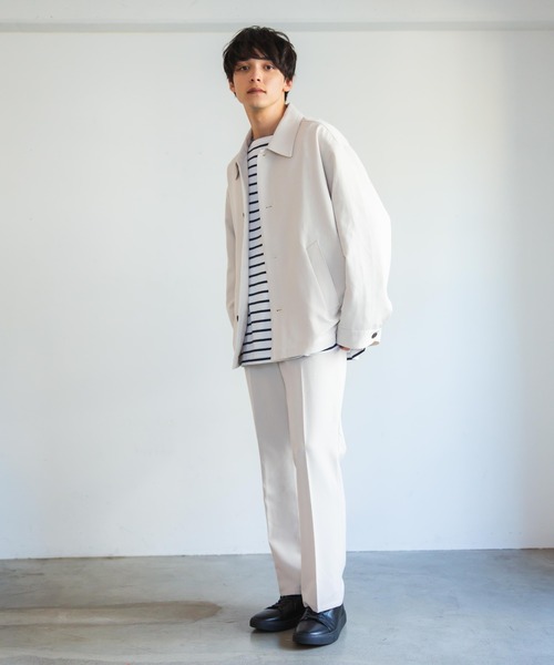 WEGO(ウィゴー)の「WEGO/ステンカラーショートジャケット(ブルゾン・メンズ・ブラック/アイボリー・LARGE/MEDIUM)」の8枚目の写真