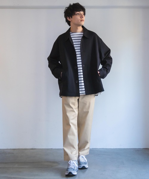 WEGO(ウィゴー)の「WEGO/ステンカラーショートジャケット(ブルゾン・メンズ・ブラック/アイボリー・LARGE/MEDIUM)」の11枚目の写真