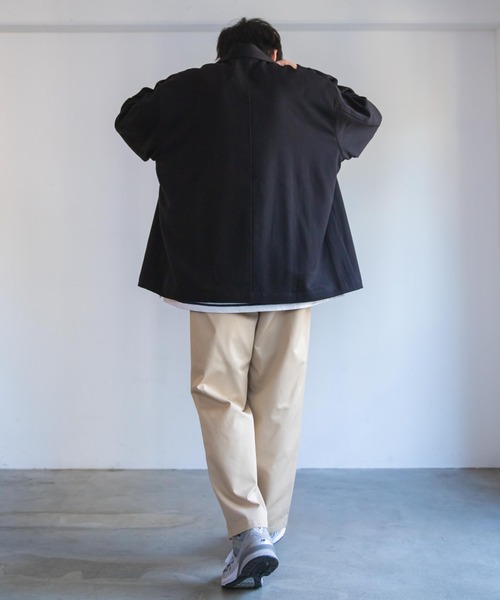WEGO(ウィゴー)の「WEGO/ステンカラーショートジャケット(ブルゾン・メンズ・ブラック/アイボリー・LARGE/MEDIUM)」の9枚目の写真