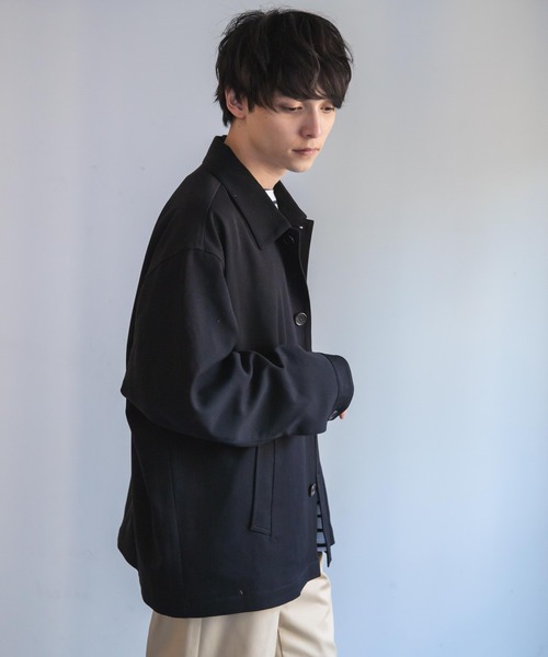 WEGO(ウィゴー)の「WEGO/ステンカラーショートジャケット(ブルゾン・メンズ・ブラック/アイボリー・LARGE/MEDIUM)」の6枚目の写真