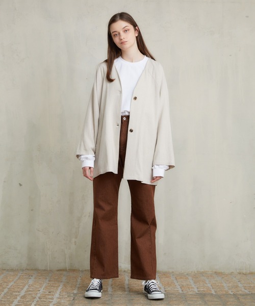 flaner（フラネ）の「loose linen jacket/ルーズリネンジャケット（その他アウター・レディース・ナチュラル・FREE）」の8枚目の写真