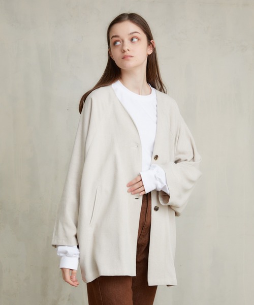 flaner（フラネ）の「loose linen jacket/ルーズリネンジャケット（その他アウター・レディース・ナチュラル・FREE）」の6枚目の写真