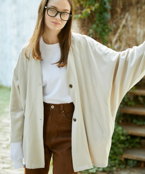 flaner（フラネ）の「loose linen jacket/ルーズリネンジャケット（その他アウター・レディース・ナチュラル・FREE）」の3枚目の写真
