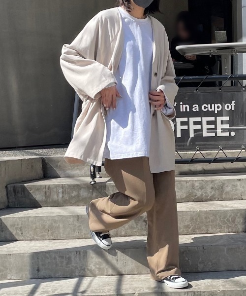 flaner（フラネ）の「loose linen jacket/ルーズリネンジャケット（その他アウター・レディース・ナチュラル・FREE）」の14枚目の写真