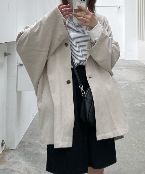 flaner（フラネ）の「loose linen jacket/ルーズリネンジャケット（その他アウター・レディース・ナチュラル・FREE）」の12枚目の写真