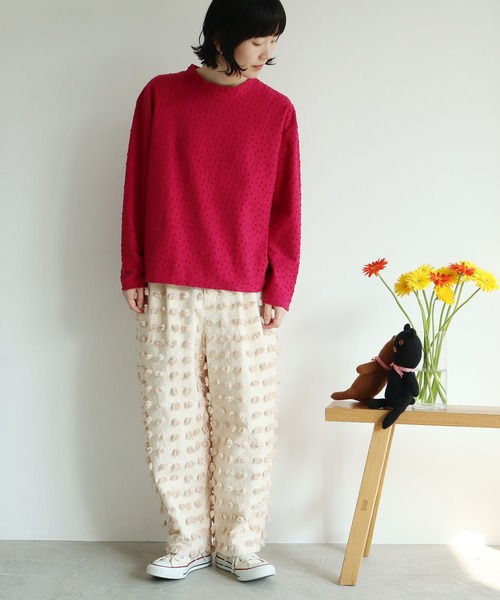 l'atelier du savon（アトリエドサボン）の「●小ドット　ハイネックPO（Tシャツ/カットソー・レディース・アイボリー/ピンク/ブラック・FREE）」の19枚目の写真