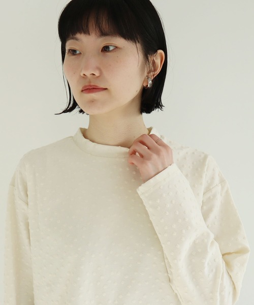 l'atelier du savon（アトリエドサボン）の「●小ドット　ハイネックPO（Tシャツ/カットソー・レディース・アイボリー/ピンク/ブラック・FREE）」の8枚目の写真