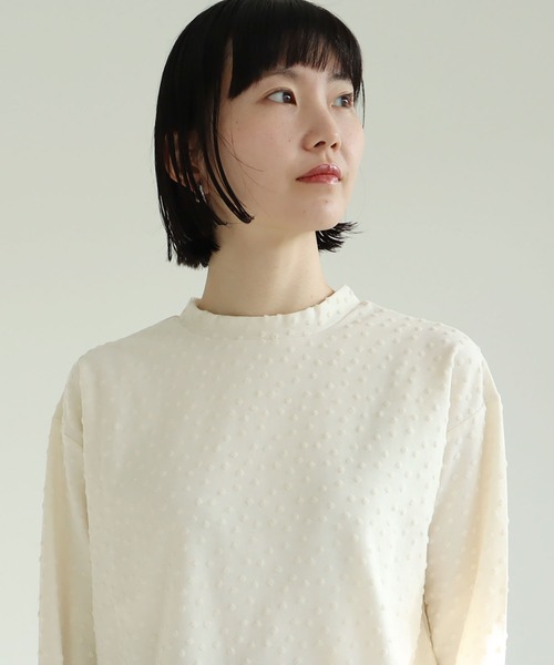 l'atelier du savon（アトリエドサボン）の「●小ドット　ハイネックPO（Tシャツ/カットソー・レディース・アイボリー/ピンク/ブラック・FREE）」の11枚目の写真
