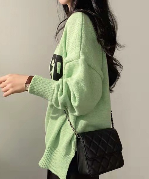 FRP（エフアールピー）の「ロゴニットプルオーパー（ニット/セーター・レディース・オフホワイト/ピンク/グリーン/グレー/ベージュ・FREE）」の13枚目の写真