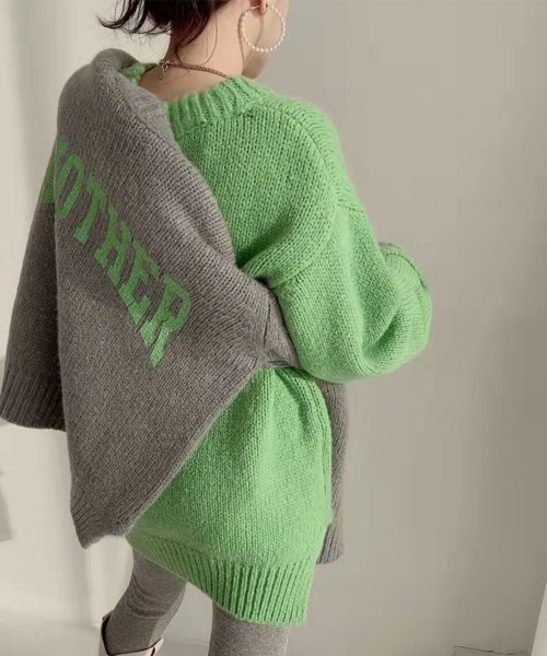 FRP（エフアールピー）の「ロゴニットプルオーパー（ニット/セーター・レディース・オフホワイト/ピンク/グリーン/グレー/ベージュ・FREE）」の14枚目の写真