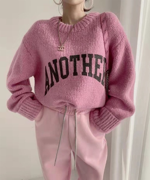 FRP（エフアールピー）の「ロゴニットプルオーパー（ニット/セーター・レディース・オフホワイト/ピンク/グリーン/グレー/ベージュ・FREE）」の18枚目の写真