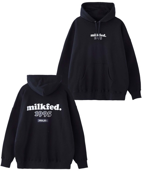 MILKFED.（ミルクフェド）の「COOPER 1995 SWEAT HOODIE（パーカー・レディース・ブラック/オフホワイト/ライトピンク/ライトグリーン/ネイビー/ベージュ・ONE SIZE）」の7枚目の写真