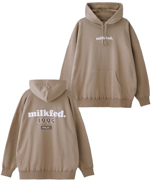 MILKFED.（ミルクフェド）の「COOPER 1995 SWEAT HOODIE（パーカー・レディース・ブラック/オフホワイト/ライトピンク/ライトグリーン/ネイビー/ベージュ・ONE SIZE）」の15枚目の写真