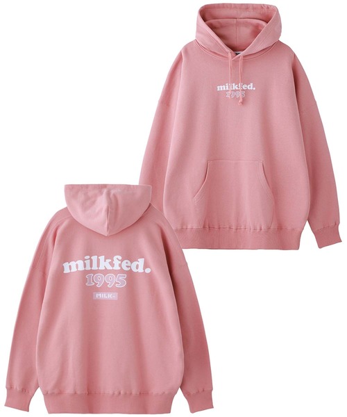 MILKFED.（ミルクフェド）の「COOPER 1995 SWEAT HOODIE（パーカー・レディース・ブラック/オフホワイト/ライトピンク/ライトグリーン/ネイビー/ベージュ・ONE SIZE）」の17枚目の写真