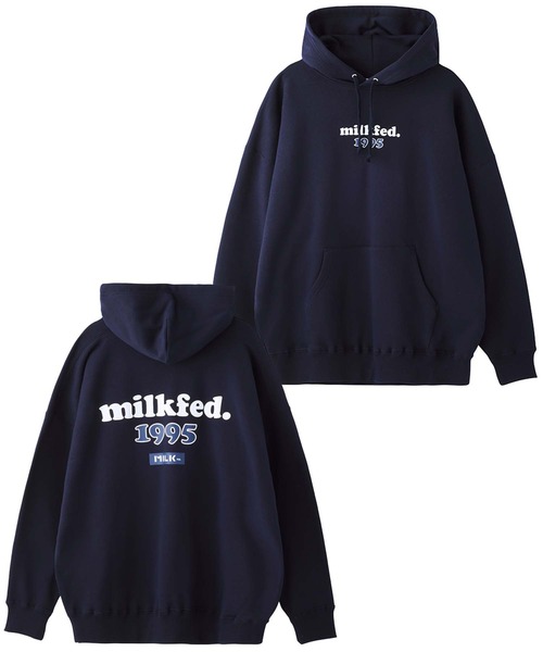 MILKFED.（ミルクフェド）の「COOPER 1995 SWEAT HOODIE（パーカー・レディース・ブラック/オフホワイト/ライトピンク/ライトグリーン/ネイビー/ベージュ・ONE SIZE）」の19枚目の写真