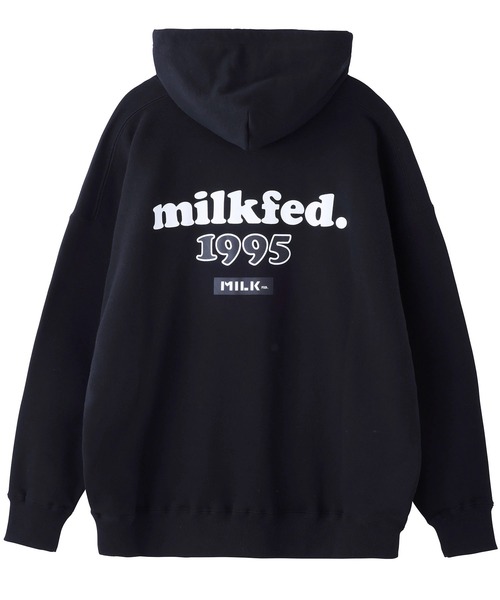 MILKFED.（ミルクフェド）の「COOPER 1995 SWEAT HOODIE（パーカー・レディース・ブラック/オフホワイト/ライトピンク/ライトグリーン/ネイビー/ベージュ・ONE SIZE）」の10枚目の写真