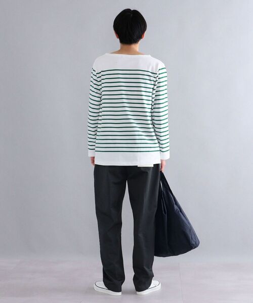 SHIPS(シップス)の「【WEB限定】SHIPS: ワンポイント ロゴ ワッペン ジャージー ボーダー ボートネック ロングスリーブ Tシャツ (ロンT) 22SS(Tシャツ/カットソー・メンズ・ホワイト/ネイビー/レッド/グリーン・SMALL/MEDIUM/LARGE/X-LARGE)」の7枚目の写真