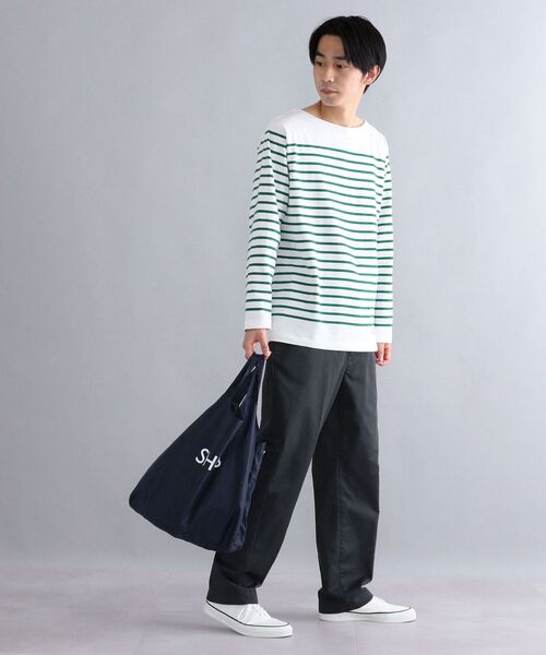 SHIPS(シップス)の「【WEB限定】SHIPS: ワンポイント ロゴ ワッペン ジャージー ボーダー ボートネック ロングスリーブ Tシャツ (ロンT) 22SS(Tシャツ/カットソー・メンズ・ホワイト/ネイビー/レッド/グリーン・SMALL/MEDIUM/LARGE/X-LARGE)」の8枚目の写真