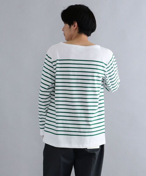 SHIPS(シップス)の「【WEB限定】SHIPS: ワンポイント ロゴ ワッペン ジャージー ボーダー ボートネック ロングスリーブ Tシャツ (ロンT) 22SS(Tシャツ/カットソー・メンズ・ホワイト/ネイビー/レッド/グリーン・SMALL/MEDIUM/LARGE/X-LARGE)」の11枚目の写真