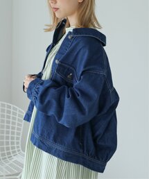 RAY CASSIN | カラーツイルボリューム袖ビッグGジャン(デニムジャケット)