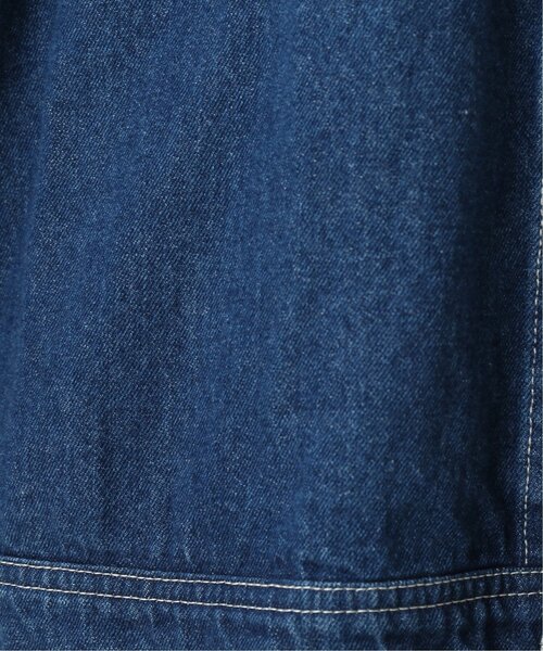 RAY CASSIN(レイカズン)の「カラーツイルボリューム袖ビッグGジャン(デニムジャケット・レディース・キナリ/グレイッシュベージュ/ワンウォッシュ・FREE)」の7枚目の写真