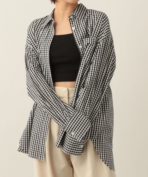 Heather（ヘザー）の「柄アソートBIGシャツ  265032（シャツ/ブラウス・レディース・ブラック系その他/ブルー系その他2/ブルー系その他/ピンク系その他・FREE）」の7枚目の写真