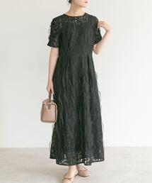 URBAN RESEARCH ROSSO WOMEN | kaene　リボンチュールエプロンドレス(ワンピース)