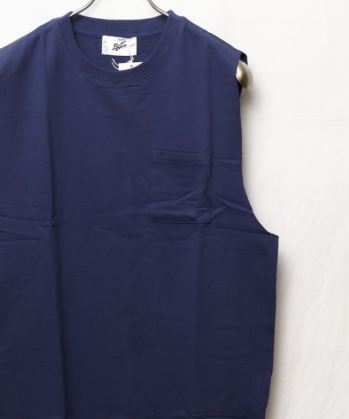 sunny branch(サニーブランチ)の「★RDS★ポケット付き カットオフ ノースリーブカットソー(Tシャツ/カットソー・メンズ・ベージュ/ネイビー/カーキ/ブラック/オフホワイト・MEDIUM/LARGE)」の5枚目の写真