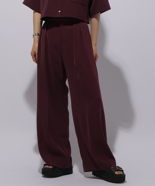 HARE（ハレ）の「TOROMIストレートパンツ(HARE)（その他パンツ・レディース・ブラック/グリーン/パープル/ブルー/グリーン系その他/ダークグリーン/ボルドー・FREE）」の7枚目の写真