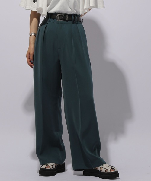 HARE（ハレ）の「TOROMIストレートパンツ(HARE)（その他パンツ・レディース・ブラック/グリーン/パープル/ブルー/グリーン系その他/ダークグリーン/ボルドー・FREE）」の3枚目の写真