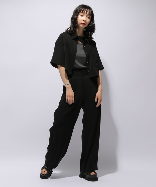 HARE（ハレ）の「TOROMIストレートパンツ(HARE)（その他パンツ・レディース・ブラック/グリーン/パープル/ブルー/グリーン系その他/ダークグリーン/ボルドー・FREE）」の8枚目の写真