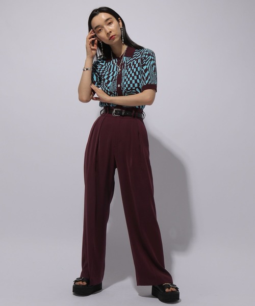 HARE（ハレ）の「TOROMIストレートパンツ(HARE)（その他パンツ・レディース・ブラック/グリーン/パープル/ブルー/グリーン系その他/ダークグリーン/ボルドー・FREE）」の16枚目の写真