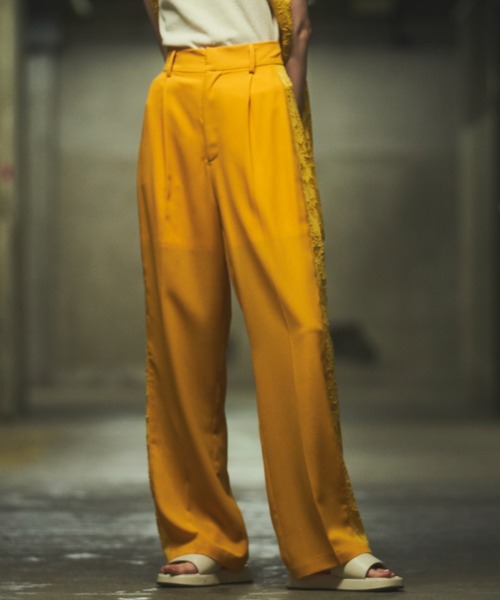 VACANCY（ヴァカンシー）の「SETUPヴィンテージレースストレートラインパンツ（その他パンツ・レディース・ブラック/イエロー/ブルー・SMALL/MEDIUM/LARGE）」の3枚目の写真