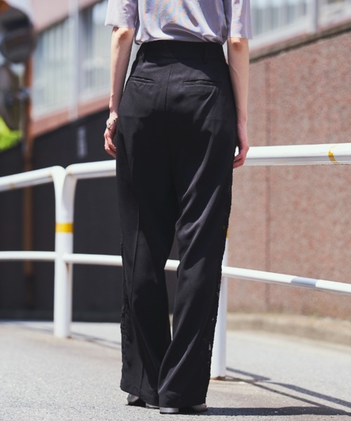 VACANCY（ヴァカンシー）の「SETUPヴィンテージレースストレートラインパンツ（その他パンツ・レディース・ブラック/イエロー/ブルー・SMALL/MEDIUM/LARGE）」の8枚目の写真