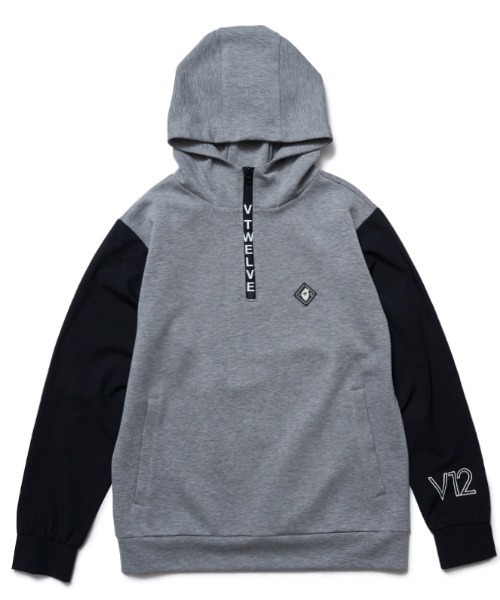 V12(ヴィ トゥエルヴ)の「HALF LOGO ZIP HOODIE(その他アウター・メンズ・ブラック/グレー・M/L/XL)」の4枚目の写真