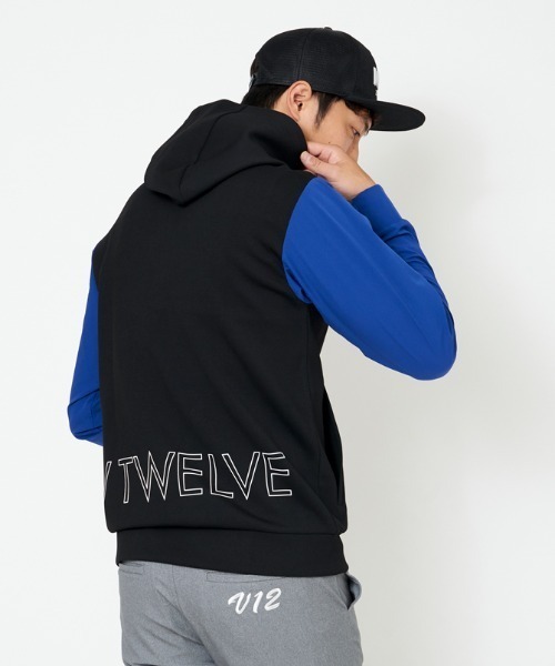 V12(ヴィ トゥエルヴ)の「HALF LOGO ZIP HOODIE(その他アウター・メンズ・ブラック/グレー・M/L/XL)」の10枚目の写真