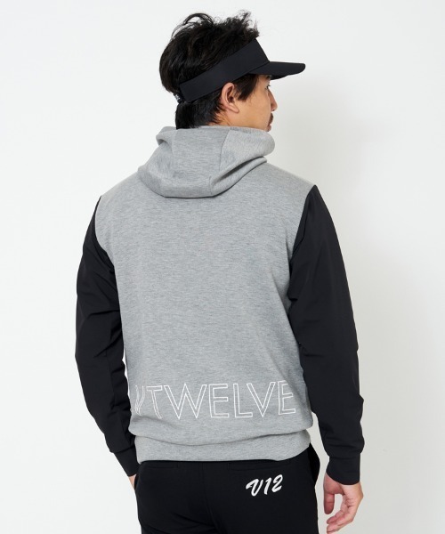 V12(ヴィ トゥエルヴ)の「HALF LOGO ZIP HOODIE(その他アウター・メンズ・ブラック/グレー・M/L/XL)」の15枚目の写真