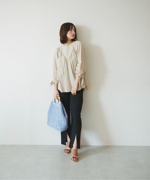 FREE'S MART(フリーズマート)の「◆ポンチフロントスリットパンツ(その他パンツ・レディース・ブラック/レッド/ブルー・SMALL/MEDIUM)」の4枚目の写真