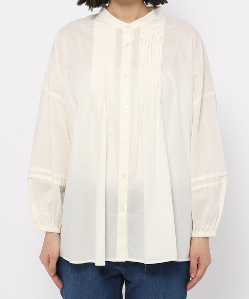 LEPSIM（レプシィム）の「軽やかコットンブラウス[2022春夏]　262886（シャツ/ブラウス・レディース・オフホワイト/ピンク/ブラック/ロイヤルブルー・FREE）」の11枚目の写真