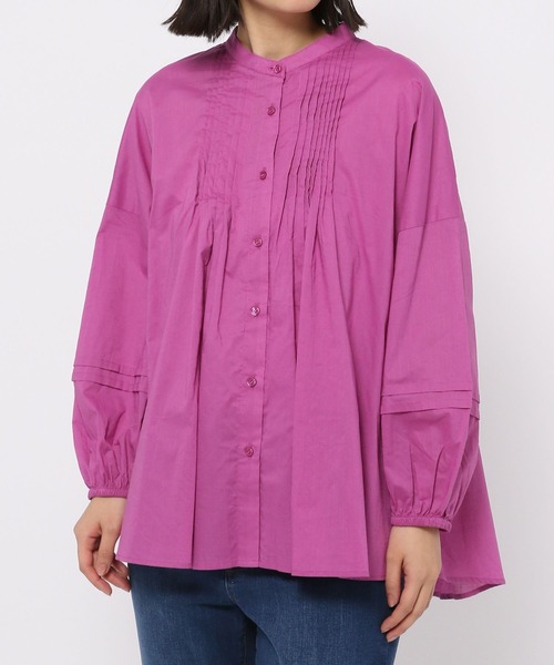 LEPSIM（レプシィム）の「軽やかコットンブラウス[2022春夏]　262886（シャツ/ブラウス・レディース・オフホワイト/ピンク/ブラック/ロイヤルブルー・FREE）」の13枚目の写真