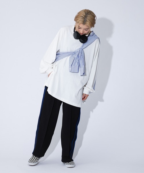 kutir（クティール）の「ライントラックパンツ（その他パンツ・レディース・ブラック/パープル/ネイビー/グリーン・SMALL/MEDIUM/LARGE）」の7枚目の写真