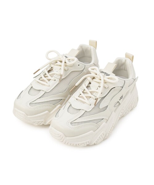 cs T&P（シーエスティーアンドピー）の「メッシュダッドスニーカー（スニーカー・レディース・ホワイト/ベージュ/グリーン/ピンク系・M/L/S/LL）」の2枚目の写真