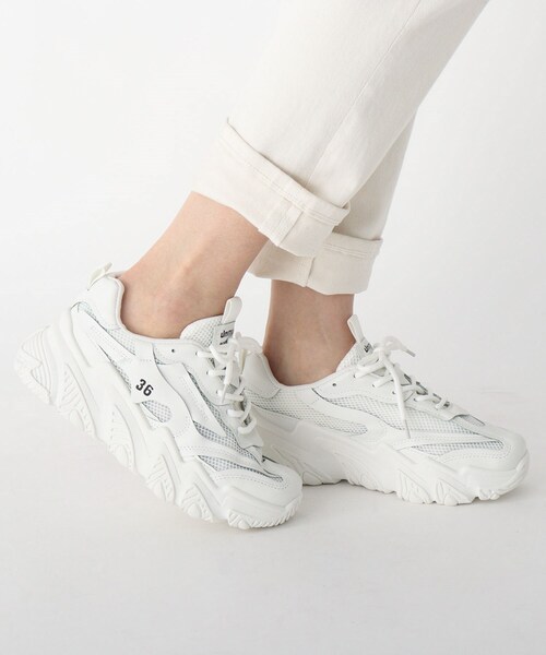 cs T&P（シーエスティーアンドピー）の「メッシュダッドスニーカー（スニーカー・レディース・ホワイト/ベージュ/グリーン/ピンク系・M/L/S/LL）」の5枚目の写真